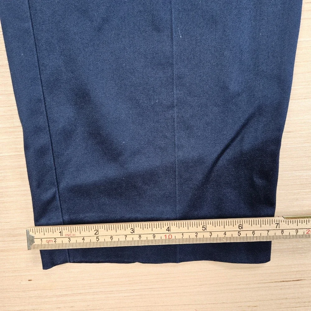 Orvis Chino Pants Women 16 Blue‎ Cotton Blend Stretch Straight Leg Workwear